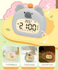 Cute Animal Digital Alarm Clock with Night Light, Temperature & Countdown Timer(Pink salamander)