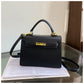 Elegant PU Leather Top Handle Satchel Bag - Versatile Crossbody & Shoulder Bag(black)
