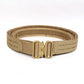 Dual Layer Quick Release Tactical Belt - Attachment System, Alloy Cobra Buckle, Adjustable Nylon(Khaki)