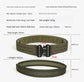 Dual Layer Quick Release Tactical Belt - Attachment System, Alloy Cobra Buckle, Adjustable Nylon(Military green)