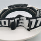 Performance Motocross & Off-Road Goggles - Increased Impact Protection with Lens Lock System(White and red frame transparent piece)