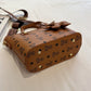 Chic Print Tote Bag with Bear Charm - Versatile Handbag & Crossbody(Brown)