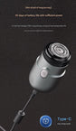 Mini Electric Rotary Shaver - IPX7 Waterproof, 2 Speed Modes, 90-Day Battery Life, USB Rechargeable(Blue)