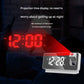 LED Digital Projection Alarm Clock - Temperature, Date, Snooze & 180 Adjustable Projector(White shell color screen)