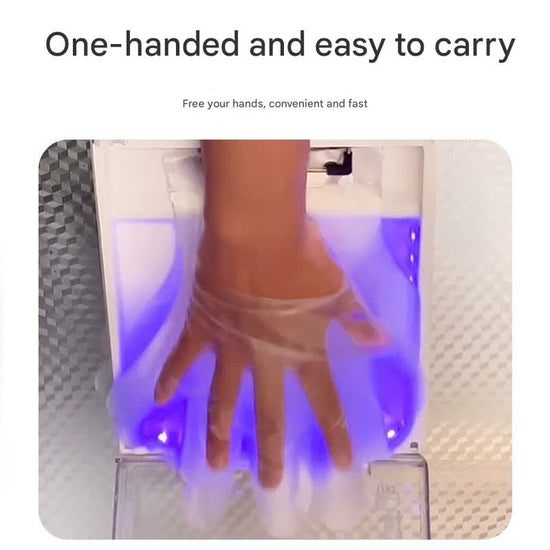 Automatic Disposable Glove Dispenser Machine with UV Sterilization - Quick & Hygienic Gloving,Gloves not included(pink)