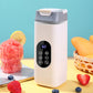 Wireless Portable Juicer Blender - 420ml, 12 Blades, 5-Hour Ice Storage, Digital Display & USB-C Charging(white)