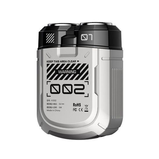 K002 Mini Electric Shaver - 3D Floating Head, IPX7 Waterproof, Type-C Charging, 70 Min Runtime Product Description(Gray)