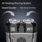 K002 Mini Electric Shaver - 3D Floating Head, IPX7 Waterproof, Type-C Charging, 70 Min Runtime Product Description(Gray)