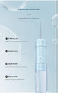 Portable Water Flosser - 70-Day Battery, 4 Modes, 5 Nozzles, IPX7 Waterproof, 200ml Telescopic Tank(white)