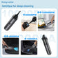 Portable Cordless Handheld Vacuum Cleaner - 16000Pa Suction, 3x2000mAh Battery, Multiple Attachments(Black and yellow)