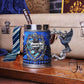 Collectible Fantasy House Crest Tankard Mug - 600ml Stainless Steel Lined Resin Beer Stein(blue)
