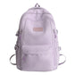 Large Capacity Nylon Backpack - Fits Tablet, A4 Magazines, Umbrella - Multiple Pockets & Adjustable Straps(purple)