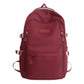 Large Capacity Nylon Backpack - Fits Tablet, A4 Magazines, Umbrella - Multiple Pockets & Adjustable Straps(red)