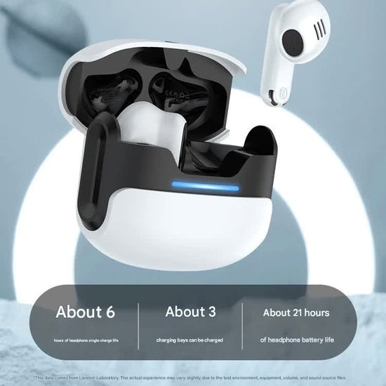 TWS Wireless Earbuds with Bluetooth 5.3 - 13mm Drivers, 21H Playtime, LED Charging Case(Black)