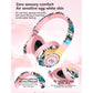Trendy Graffiti Wireless Over-Ear Headphones - Bluetooth 5.1, HIFI 360 Surround Sound, 12H Playtime, Low Latency(blue)