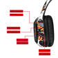 Wireless Over-Ear Headphones with Graffiti Design - Bluetooth 5.3, HIFI Sound, RGB Light, 8H Playtime(black)