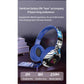 Wireless Over-Ear Headphones with Graffiti Design - Bluetooth 5.3, HIFI Sound, RGB Light, 8H Playtime(blue)