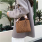 Elegant Embossed PU Leather Handbag with Scarf Detail - Versatile Top-Handle & Crossbody Bag(white)