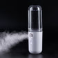 Two Portable Nano Facial Sprayer - 50ml USB Rechargeable Moisturizing Disinfectant Sprayer(white)