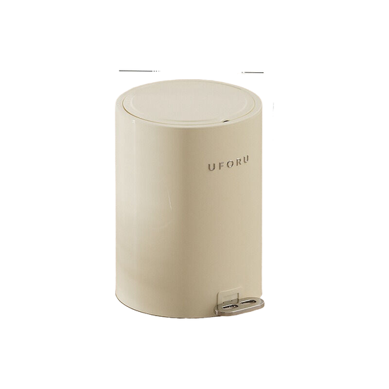 Milk white circular garbage bin 15L 23.8cm * 33.5cm