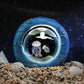 Celestial Ring LED Crystal Ball Lamp - 3D Engraving, Unique Gift (Jellyfish)