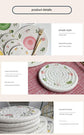 (Peach) Cotton Rope Woven Placemats - Set of 5, 11cm Diameter Heat Resistant Kitchen Decor