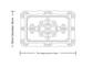 4 pcs Decorative Faux Leather Placemats - Unique Shape, Beautiful Packaging (Red)