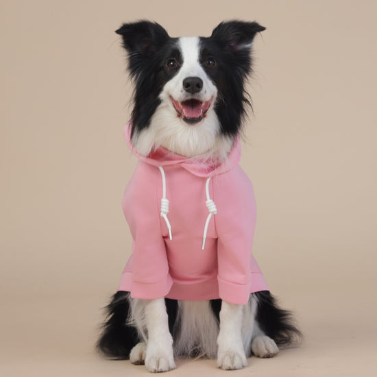 Pink Classic Dog Sweatshirt with Hood & Drawstrings - For Large Dogs (Size : XL)