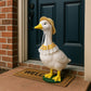 Khaki and Yellow 2 Sets Adorable Porch Goose & Small Pet Costume Set - 2 Summer Straw Hat & 2 Gingham Bib