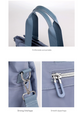 Grey Versatile Water-Repellent Nylon Tote Bag - Lightweight Multi-Pocket Shoulder & Crossbody Handbag