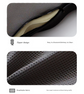 Black Ergonomic U-Shaped Memory Foam Seat Cushion - Coccyx Relief & Posture Support with Breathable Cover