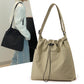 Orange Chic Lightweight Nylon Drawstring Tote Bag - Multi-Pocket Casual Shoulder & Crossbody