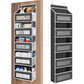 Black Heavy Duty 5-Tier Over-The-Door Hanging Organizer - Space-Saving Storage with Clear Windows & Mesh Pockets