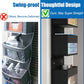 Black Heavy Duty 5-Tier Over-The-Door Hanging Organizer - Space-Saving Storage with Clear Windows & Mesh Pockets