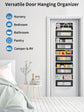 Grey Heavy Duty 5-Tier Over-The-Door Hanging Organizer - Space-Saving Storage with Clear Windows & Mesh Pockets