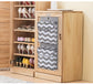 Grey And White Chic Chevron 2-Pocket Hanging Storage Organizer with Lids - Waterproof Oxford Cloth Wall & Door Mount