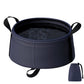 2 Pcs Dark Blue Ultra-Lightweight Collapsible Travel Basin - Waterproof Folding Bucket for Camping, Hiking & Outdoors (8.5L)