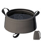 2 Pcs Dark Khaki Ultra-Lightweight Collapsible Travel Basin - Waterproof Folding Bucket for Camping, Hiking & Outdoors (8.5L)