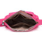 Black Versatile Womens Nylon Water-Repellent Crossbody Shoulder Bag Set with Matching Clutch Pouch - Lightweight & Multi-Pocket