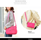 Blue Versatile Womens Nylon Water-Repellent Crossbody Shoulder Bag Set with Matching Clutch Pouch - Lightweight & Multi-Pocket