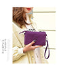 Blue Versatile Womens Nylon Water-Repellent Crossbody Shoulder Bag Set with Matching Clutch Pouch - Lightweight & Multi-Pocket