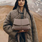 Black Elegant Womens Genuine Cowhide Leather Top Handle Satchel - Chic Flap Crossbody Shoulder Bag