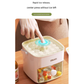 Blue Innovative Press-Release Ice Cube Maker - Dual Layer Trays & Storage Bin (48 Cubes)