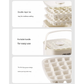 Blue Innovative Press-Release Ice Cube Maker - Dual Layer Trays & Storage Bin (48 Cubes)