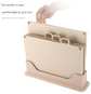 Beige 4-Piece Index Cutting Board Set with Ventilated Storage Stand - Food-Safe PP Kitchen Chopping Boards