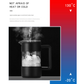 Black Classic 1000ml French Press Coffee & Tea Maker - Heat Resistant Borosilicate Glass, Stainless Steel Filter