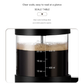 Black Classic 1000ml French Press Coffee & Tea Maker - Heat Resistant Borosilicate Glass, Stainless Steel Filter