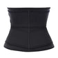 Size L Black Womens Sweat-Enhancing Waist Trainer Belt - Dual Strap Zipper Tummy Control Cincher for Workout & Postpartum Shaping