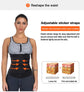 Size XXXL Black Womens Sweat-Enhancing Waist Trainer Belt - Dual Strap Zipper Tummy Control Cincher for Workout & Postpartum Shaping