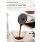 Transparent Elegant Ribbed Double Wall Glass French Press - 350ml Heat Resistant Coffee and Tea Maker with Stainless Steel Filter